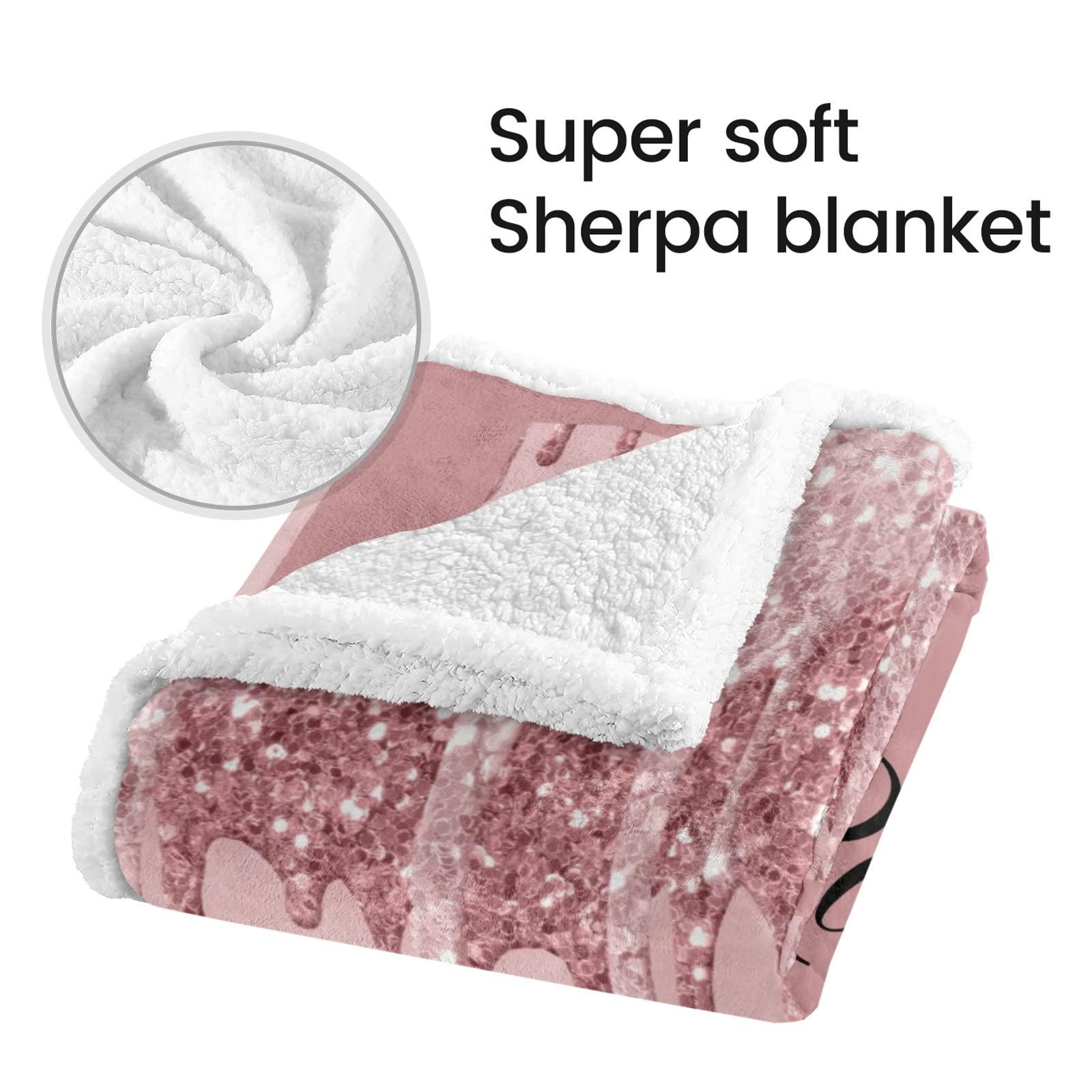 NZOOHY NZOOHY Monogram Pink Red Personalized Sherpa Baby Blankets for Boys Girls,Custom Newborn Naps Name Blanket for Shower Gift 50x60 in