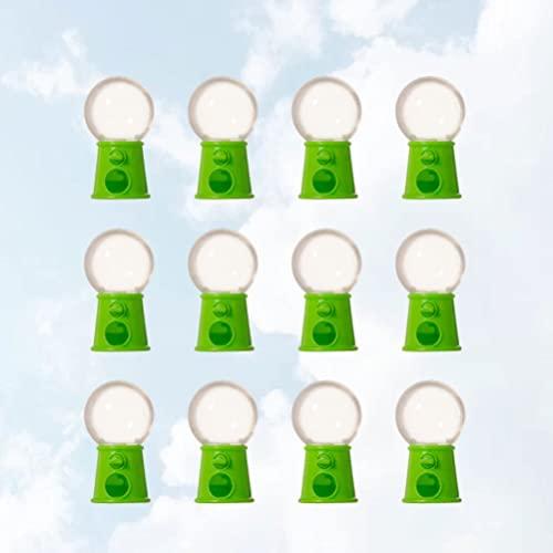 Alipis Alipis 12pcs Gumball Machine Mini Candy Dispenser Piggy Bank Desktop Bubble Gum Candy Catcher Machines Toys Cake Topper Pills Dispenser for Kids Party Favor C