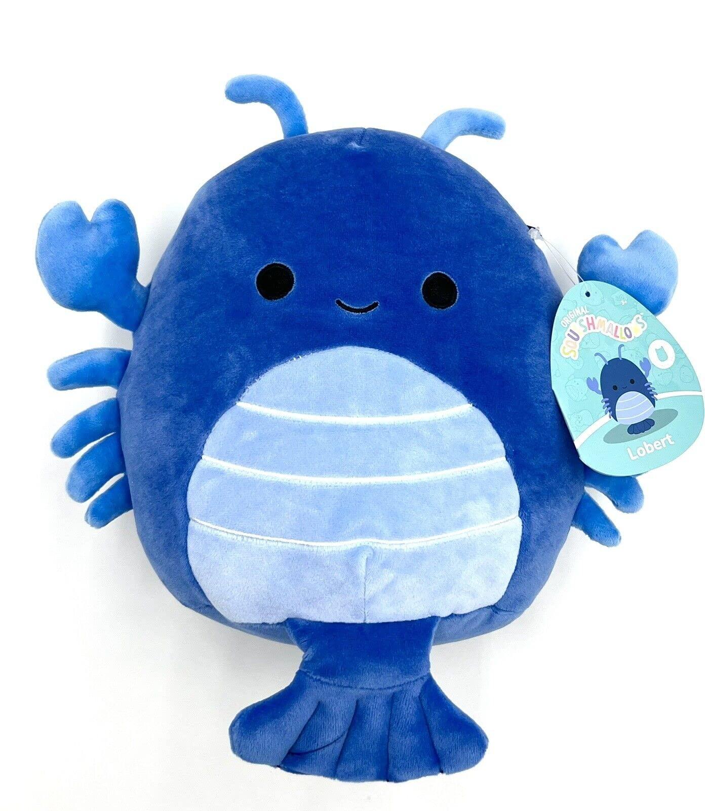 Squishmallows Squishmallows Rare 8-Inch Lobert The Blue Lobster Crab Plush - Add Lobert to Your Squad, Ultrasoft Stuffed Animal Large Plush Toy, Official Kellytoy Plush