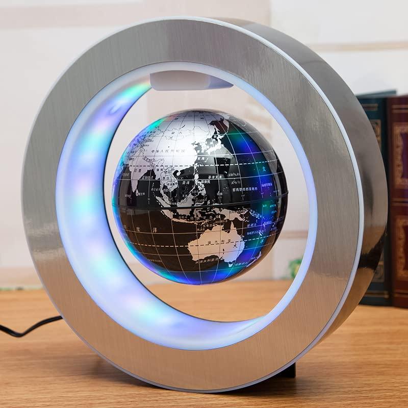 Generic Round LED World Map Floating Globe Magnetic Levitation Light Anti Gravity Magic