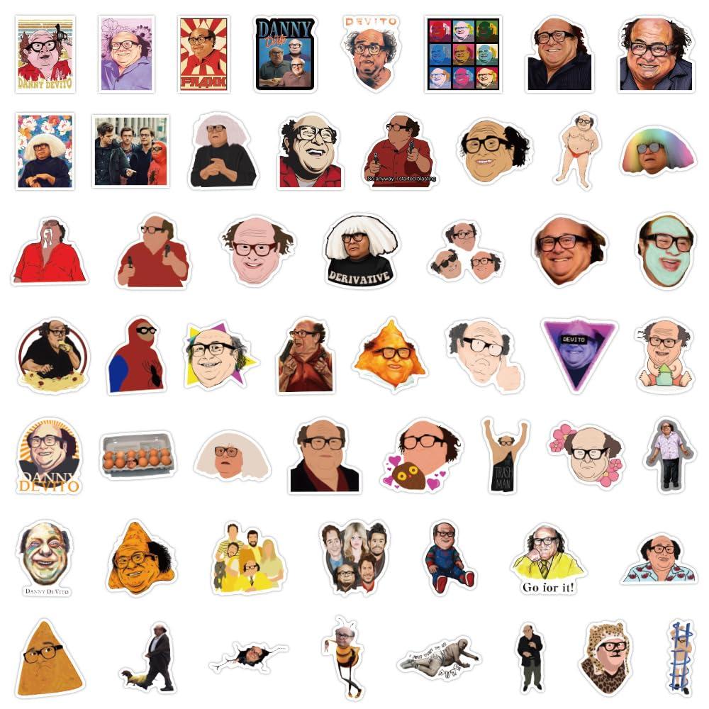 CHVISO CHVISO53 PCS Danny Devito Stickers, Meme Danny Dorito Sticker, Danny Devito Sticker Pack, Funny Meme Frank Reynolds Sticker, Danny Devito Meme Sticker, Alway Sunny Sticker Decals for Car Lapt
