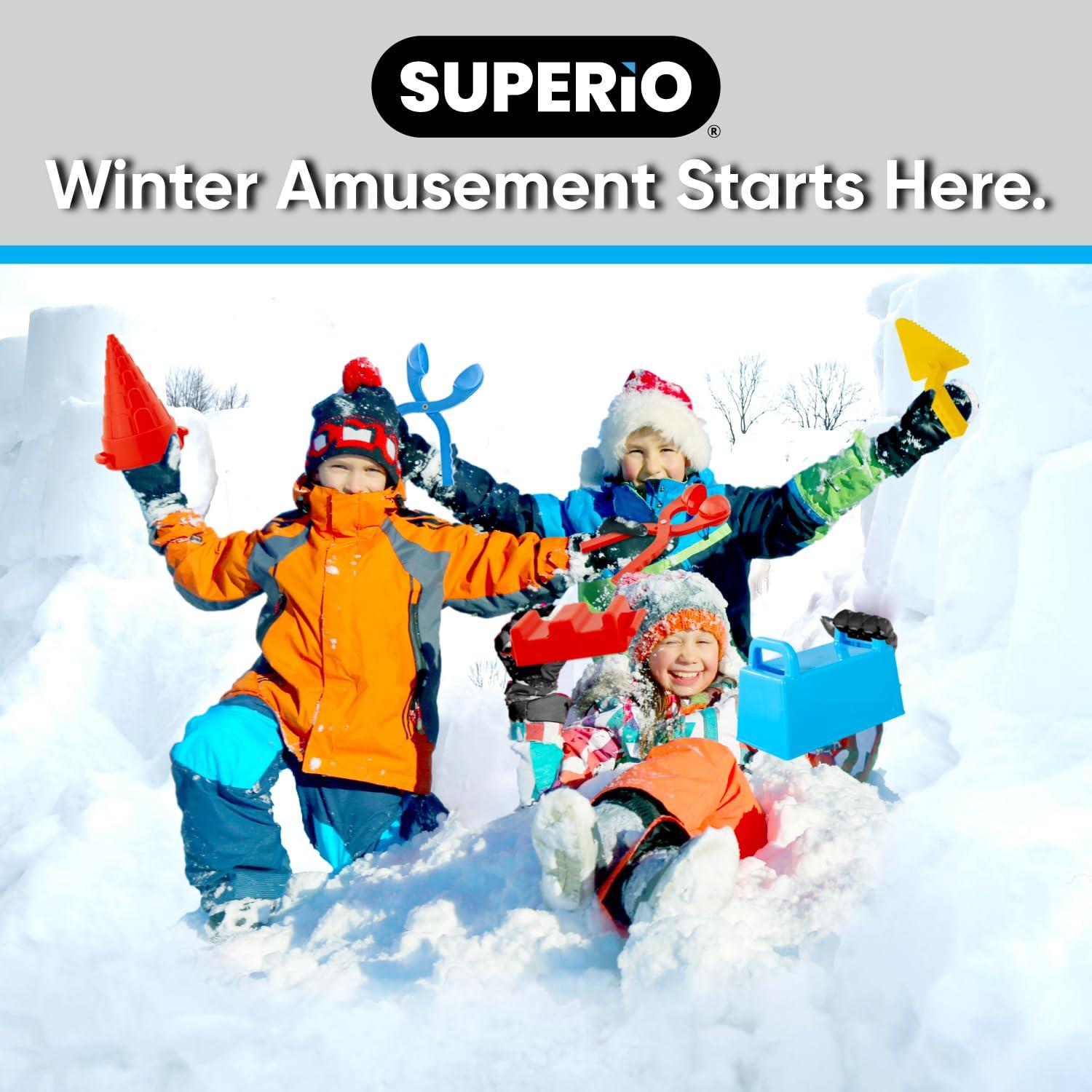 Superio Superio Sand Castle Building Kit, Sandbox Beach Sand Toys for Adults and Kids Snow Brick Maker, Igloo Fort Form Cone Shaper, Outdoor Winter Snow Toys (Red, 2)