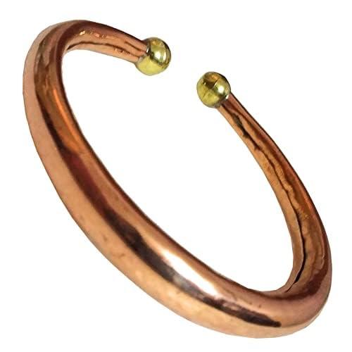 HIRANAAKSHI INTERNATIONAL Copper KA KADA TAMBE KA KADA Copper Kada Bangle with Health Benefits for Unisex Bracelet Yoga Bracelet (Unisex Bracelet) Vastu FengShui Reiki Healing Products