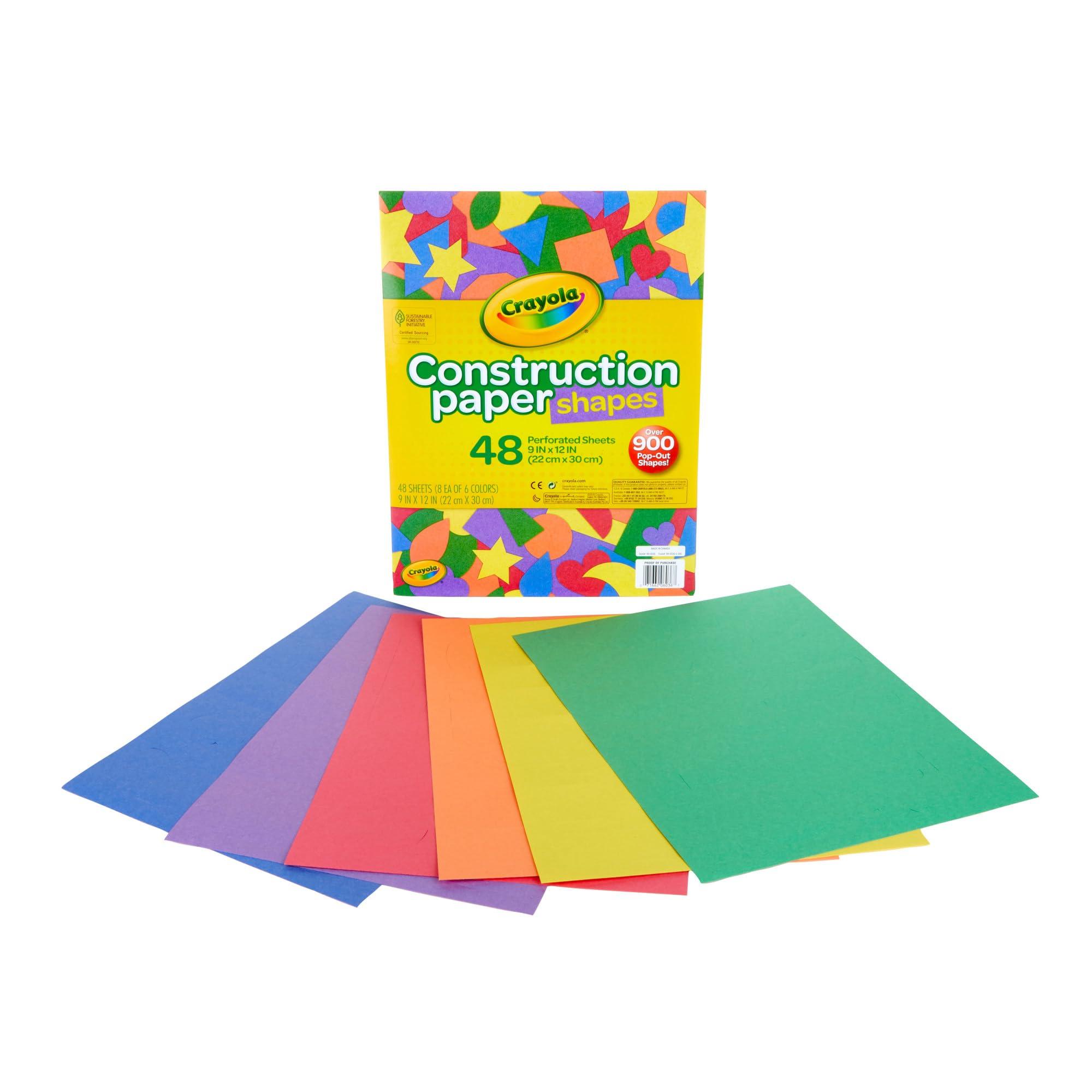 Crayola Crayola Construction Paper Shapes, Over 900 Precut Shapes, Kids Craft Supplies