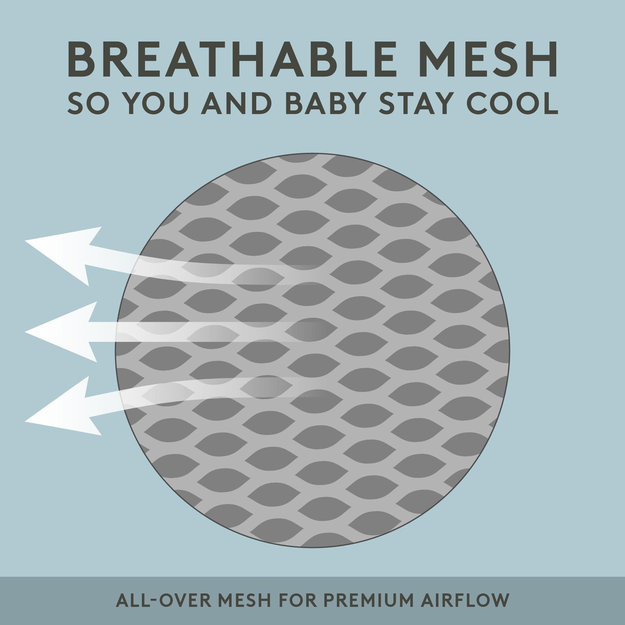 TULA Baby Tula Explore Mesh Baby Carrier 7 45 lb, Adjustable Newborn to Toddler Carrier, Multiple Ergonomic Positions Front and Back, Breathable and Cool Tula Coast + Mesh, Urbanista