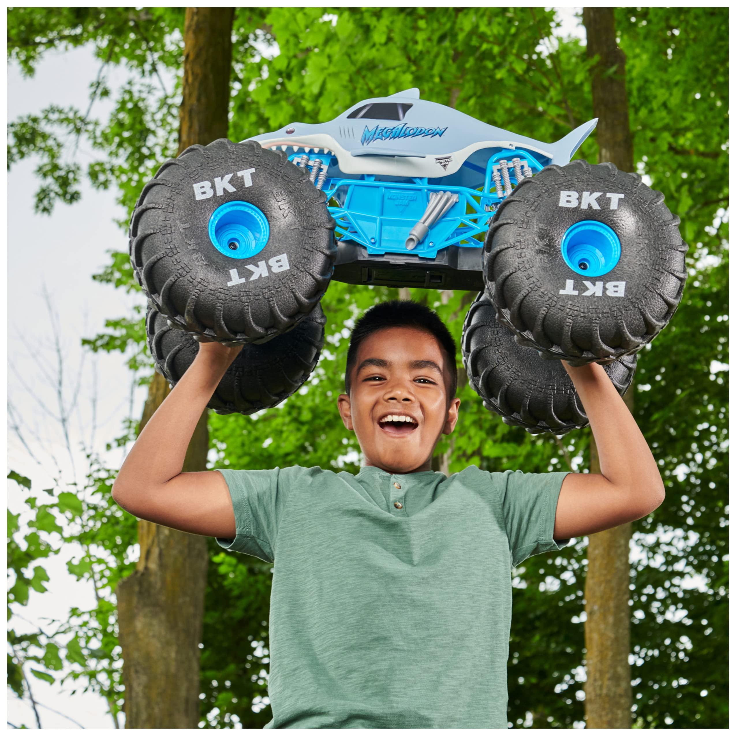 Monster Jam Monster Jam, Official Mega Megalodon All-Terrain Remote Control Monster Truck for Boys and Girls, 1:6 Scale, Kids Toys for Ages 4-6+