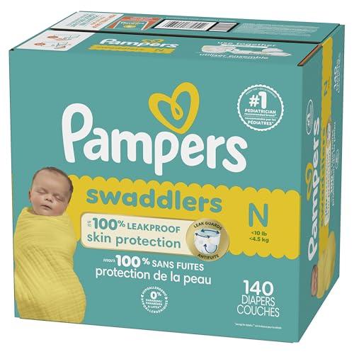 Pampers Pampers Baby Diapers - Swaddlers - Size 0, 140 Count, Ultra Absorbent Disposable Newborn Diaper