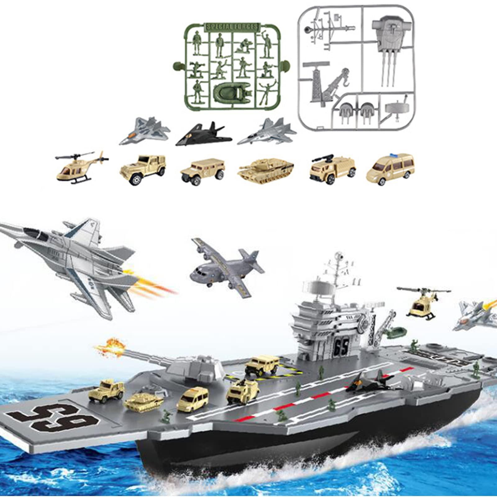 Generic Aircraft Carrier Toy, Military Battleship Aircraft Carrier Toys,Army Set,Military Battleship Model Building Toy Kit