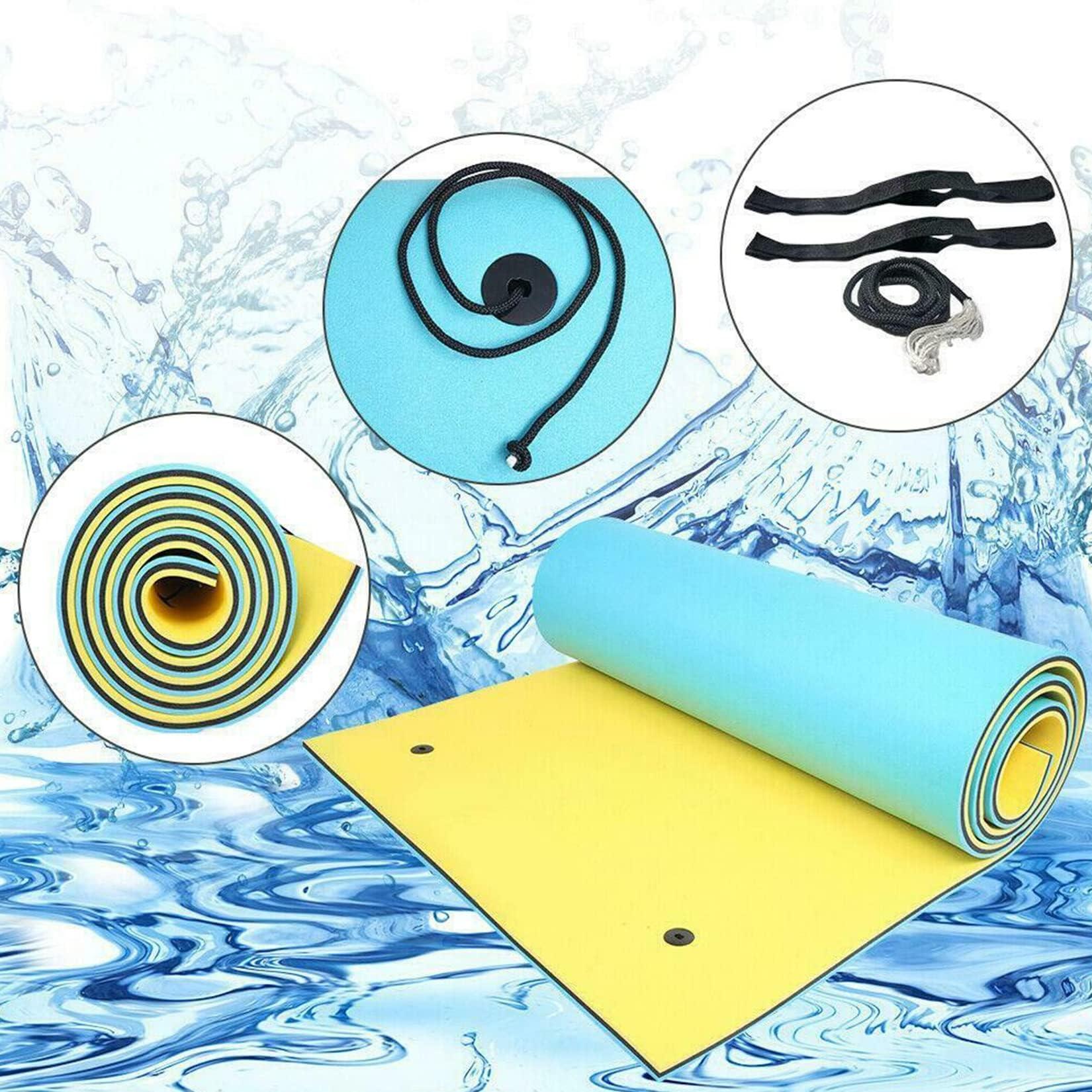 Llchaensc Llchaensc Large Floating Mat for Kids and Family,Anti-Tear 3-Layer XPE Foam Water Pad for Lake Pool Beach Ocean - Summer Recreation Outdoor Fun,Yellow,1.8mx0.6mx3.3cm
