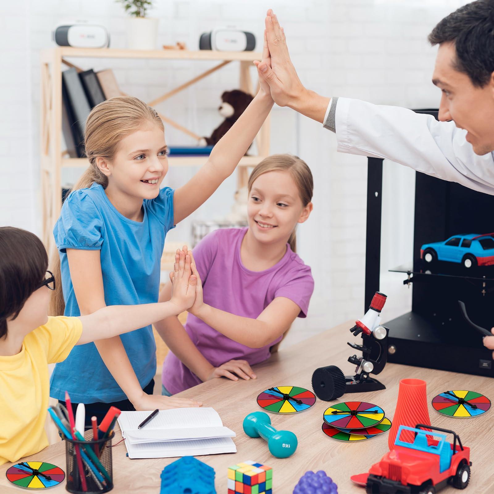 Chivao Chivao 10 Sets Game Spinner Wheel Square Blank Game Spinners Erasable Game Spinner Board with Plastic Rotating Arrows Math Spinner for Game Prizes (Bright Color,Novelty)