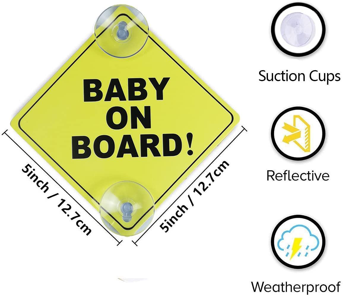 HHluck 3pcs baby on board sticker for cars, baby on board sign for car, baby on board decals for car windows, baby on board sign, nude stickers