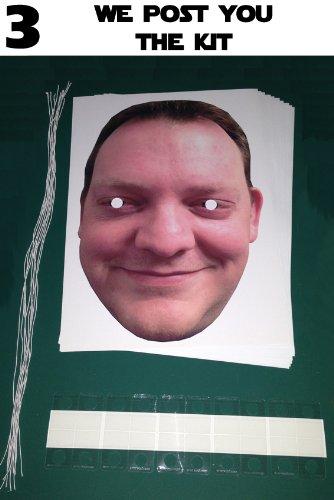 Party People 20 x Personalized DIY Custom Photo Face Masks kits for Hen, stag, birthday party etc to make at home