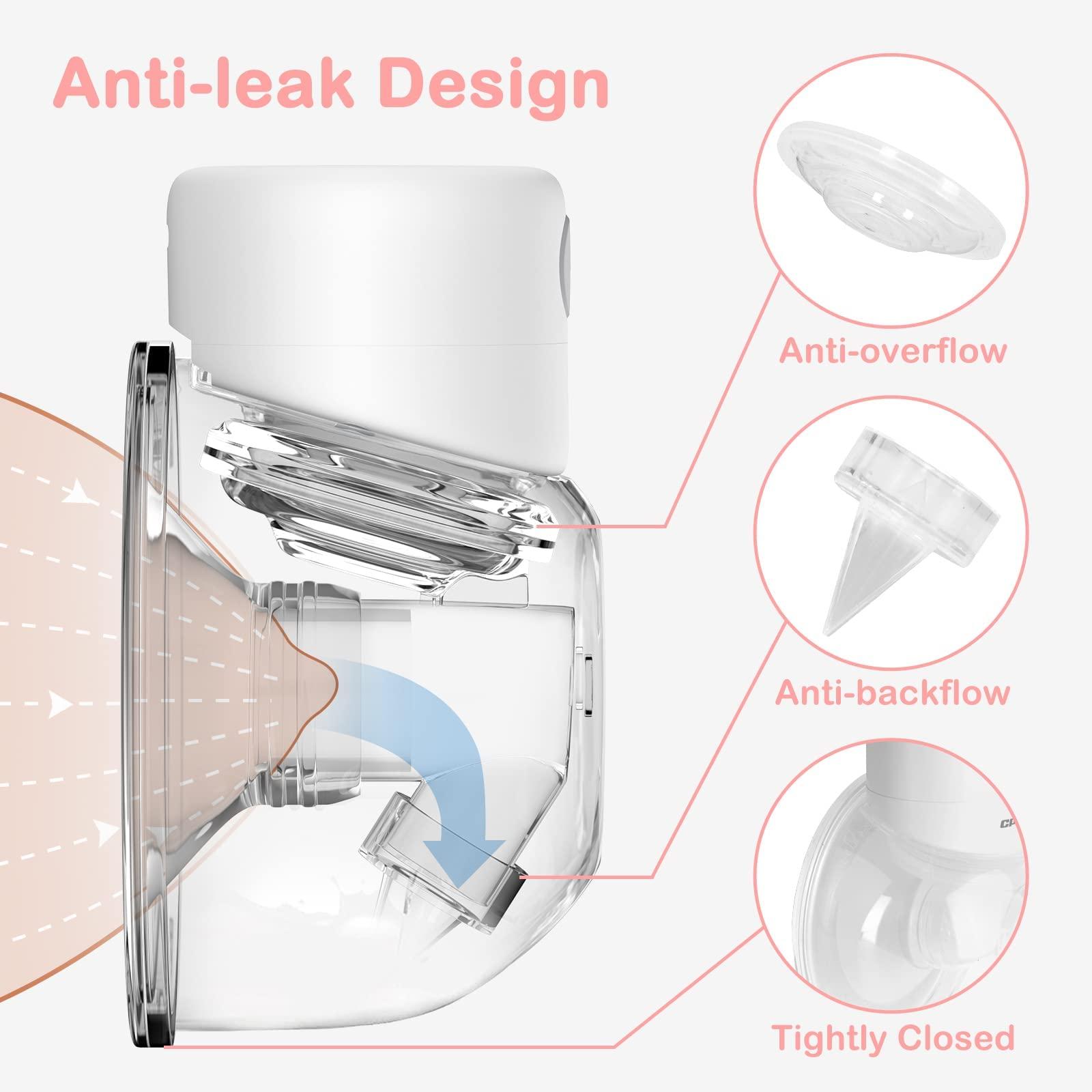 ADNIVS Mom Wearable Breast Pump, S12 Dual Hands-Free Breast Pump, LCD Display, Low Noise and Painless, 2 Modes and 9 Levels Electric Breast Pump Portable, 24mm Flange
