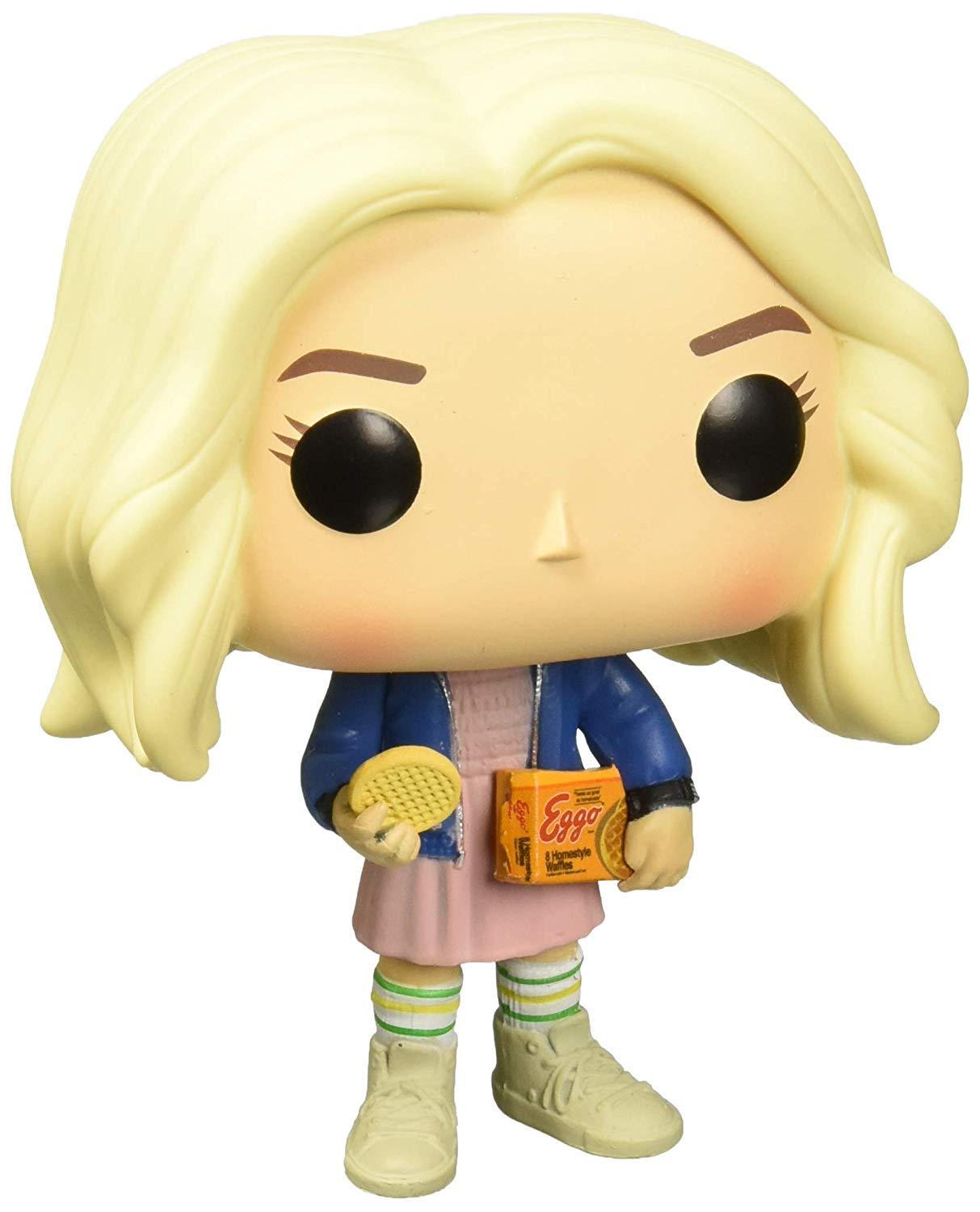 POP Funko POP [Stranger Things] - Eleven in Wig with Eggos Limited Edition Chase Pop! Vinyl Figure (Bundled with Compatible Pop Box Protector Case), Multicolor, 3.75 inches