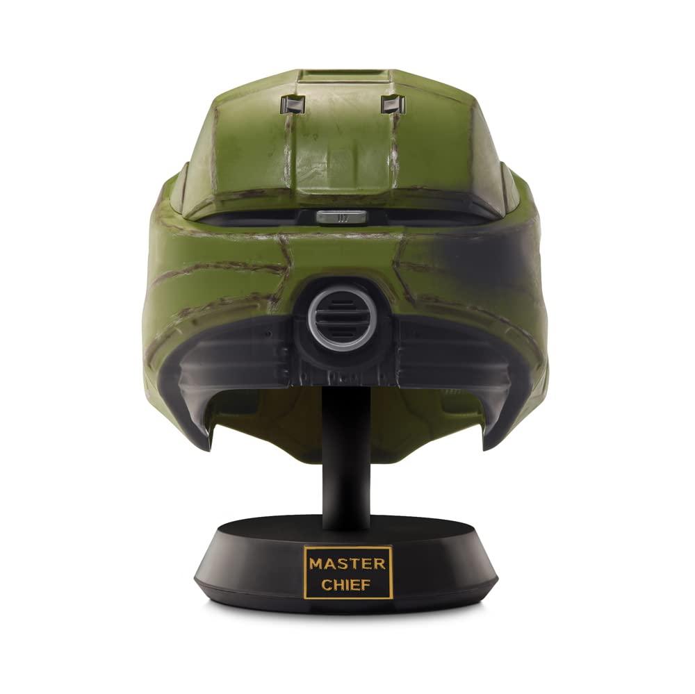 HALO Halo Master Chief Deluxe Helmet with Stand - LED Lights on Each Side - Battle Damaged Paint - One Size Fits Most No Sounds or SFX