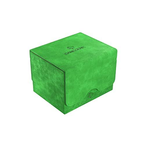 Gamegenic Sidekick 100+ XL Convertible Deck Box | Sideloading Card Storage with Removable Cover Clips Holds 100 Double-Sleeved Cards in Extra Thick Inner Sleeves Green Color Made by Gamegenic (GGS20094ML)