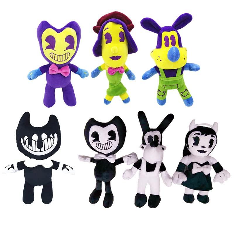 Msfdcdr Msfdcdr Bendy Plush Toys Doll 11.8 Cute Game Horror Bendy Plush Soft Stuffed Animals Toys for Kids Children and Game Fans (White Bendy)