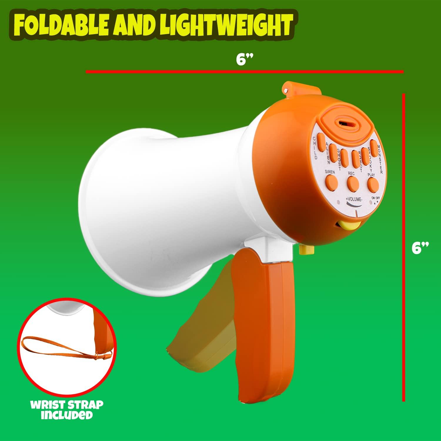 PlayRoute Megaphone for Kids - Cool Voice Changer Toy for Kids - Record & Play and Siren - Ideal Gift for Boys & Girls Ages 5-6-7-8+ Years old - Voice Changing Device - Cool Outdoor Toys Gift Ideas for Kid