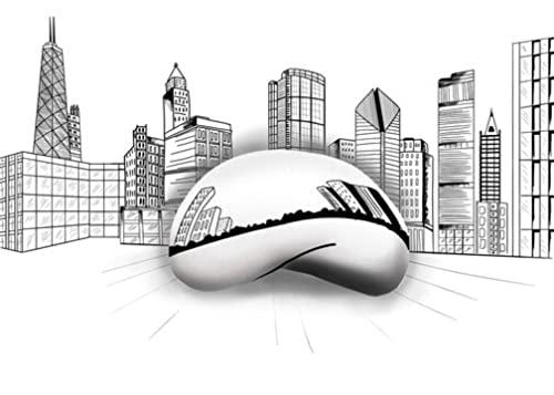 Butt Bat Chicago The Bean Cloud Gate Mini Piggy Bank 4\" x 3\" Silver