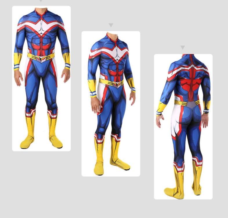 LUNK LUNK Anime MHA Cartoon Characters All Might Jumpsuit Child Tights Outfit Halloween Cosplay Costume Bodysuit for kids