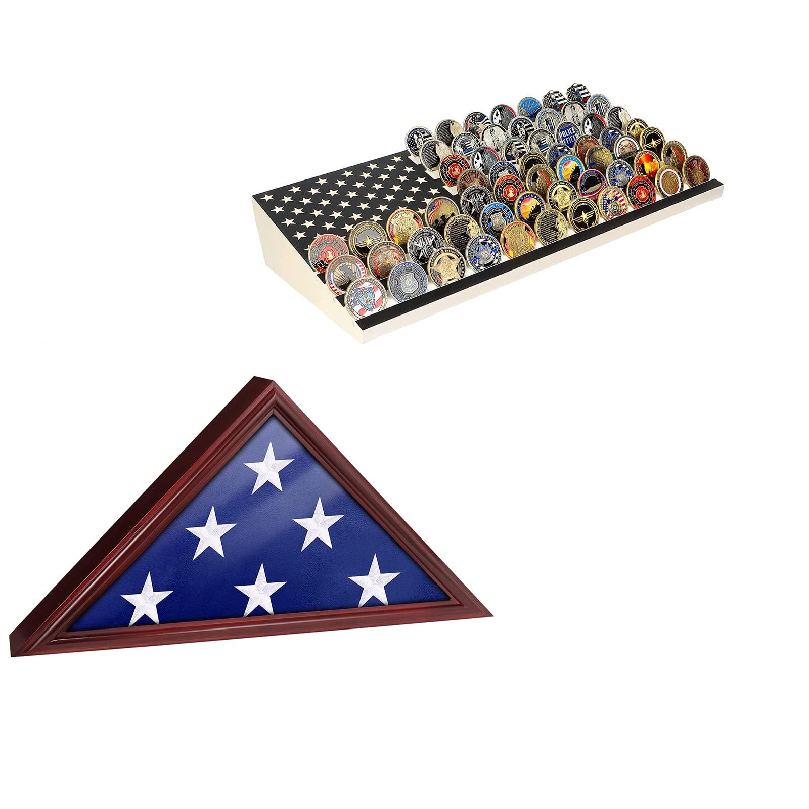 ASmileIndeep Flag case+ Challenge Coin Display