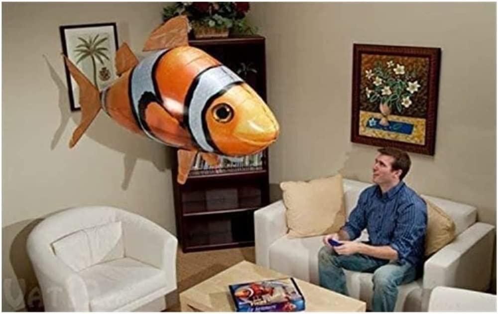 LIYYA LIYYA Remote Control Shark Toy Inflatable Flying Shark Helium Balloon RC Blimp Fish Toy Gifts Party Decoration for Kids (Shark, 152 cm x 100 cm) FS5.24 (Color : Goldfish+Shark, Size : 2 Pack) fs9.24