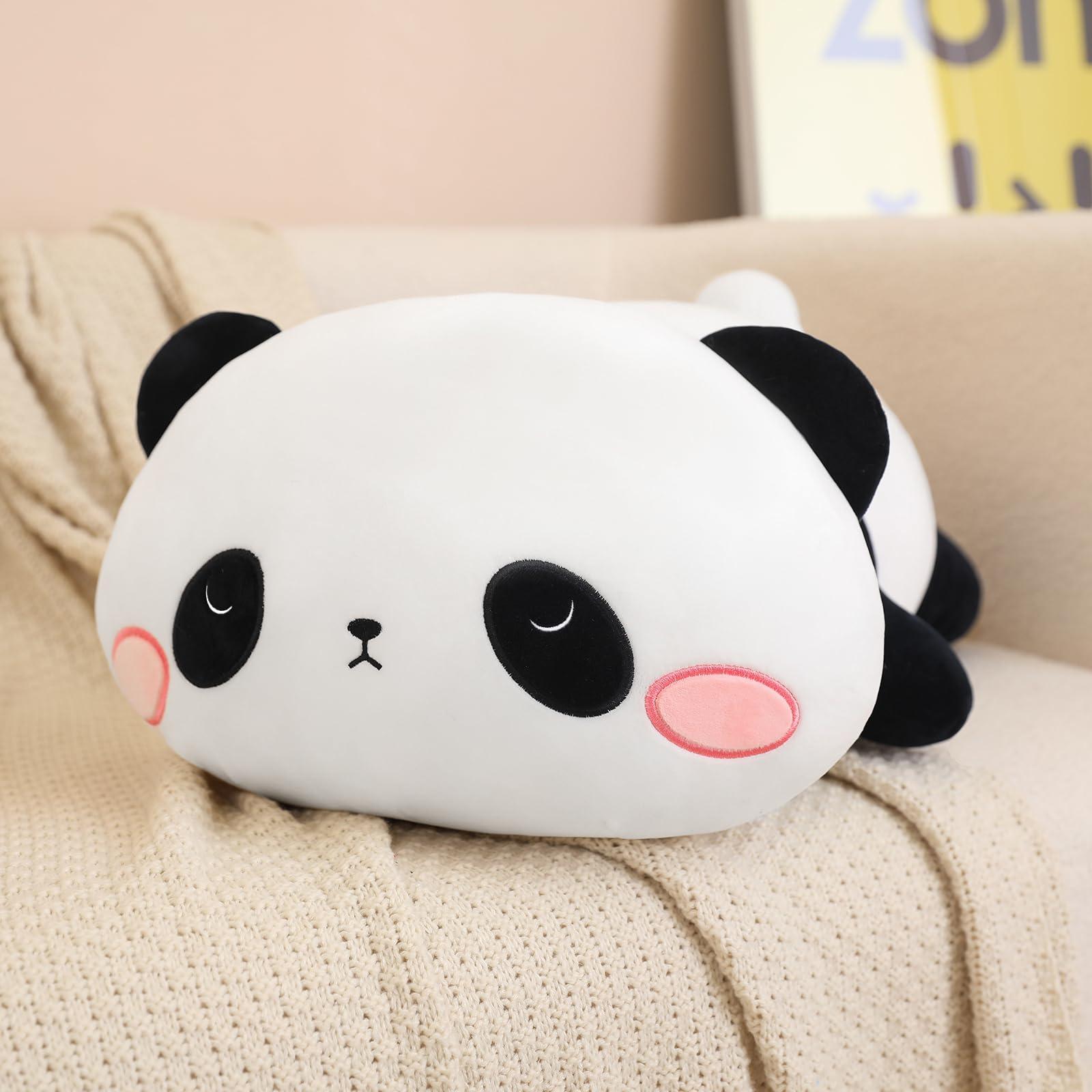 SQEQE SQEQE Weighted Panda Plush, Weighted Panda Stuffed Animal for Anxiety, Cute Panda Plushies Soft Panda Bear Pillow Toy Gift for Kids Adults 13.8 Inch, 1.6 lbs