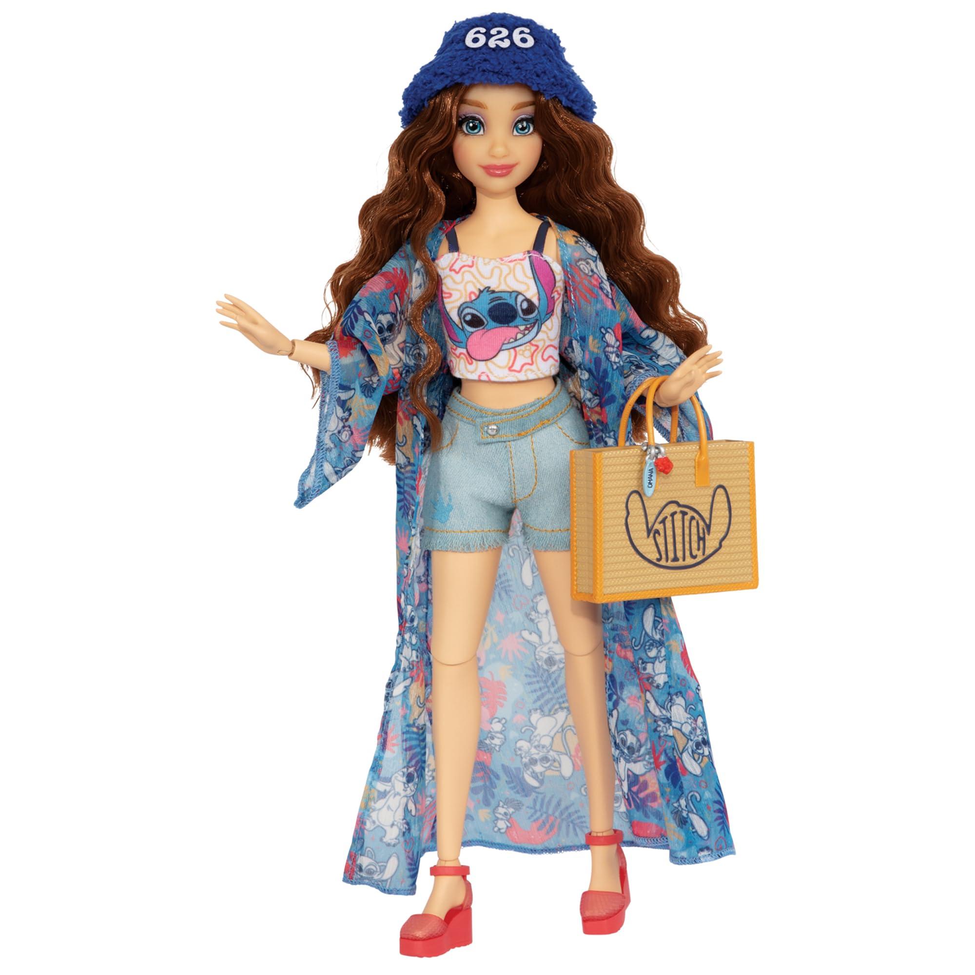 Disney ILY 4ever Disney ily 4EVER Dolls Disney 100 - Stitch 11.5" Tall with 13 Points of Articulation, Two Complete Mix-and-Match Outfits and Glittery Mickey Ring for You!