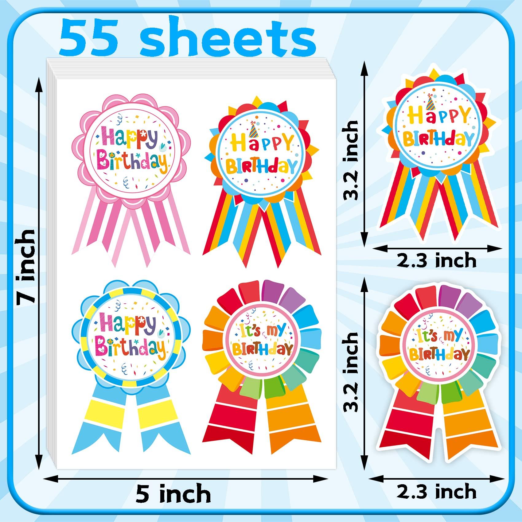MISS FANTASY Happy Birthday Stickers Its My Birthday Stickers for Teachers Students Kids Classroom Birthday Party Supplies 220 pcs