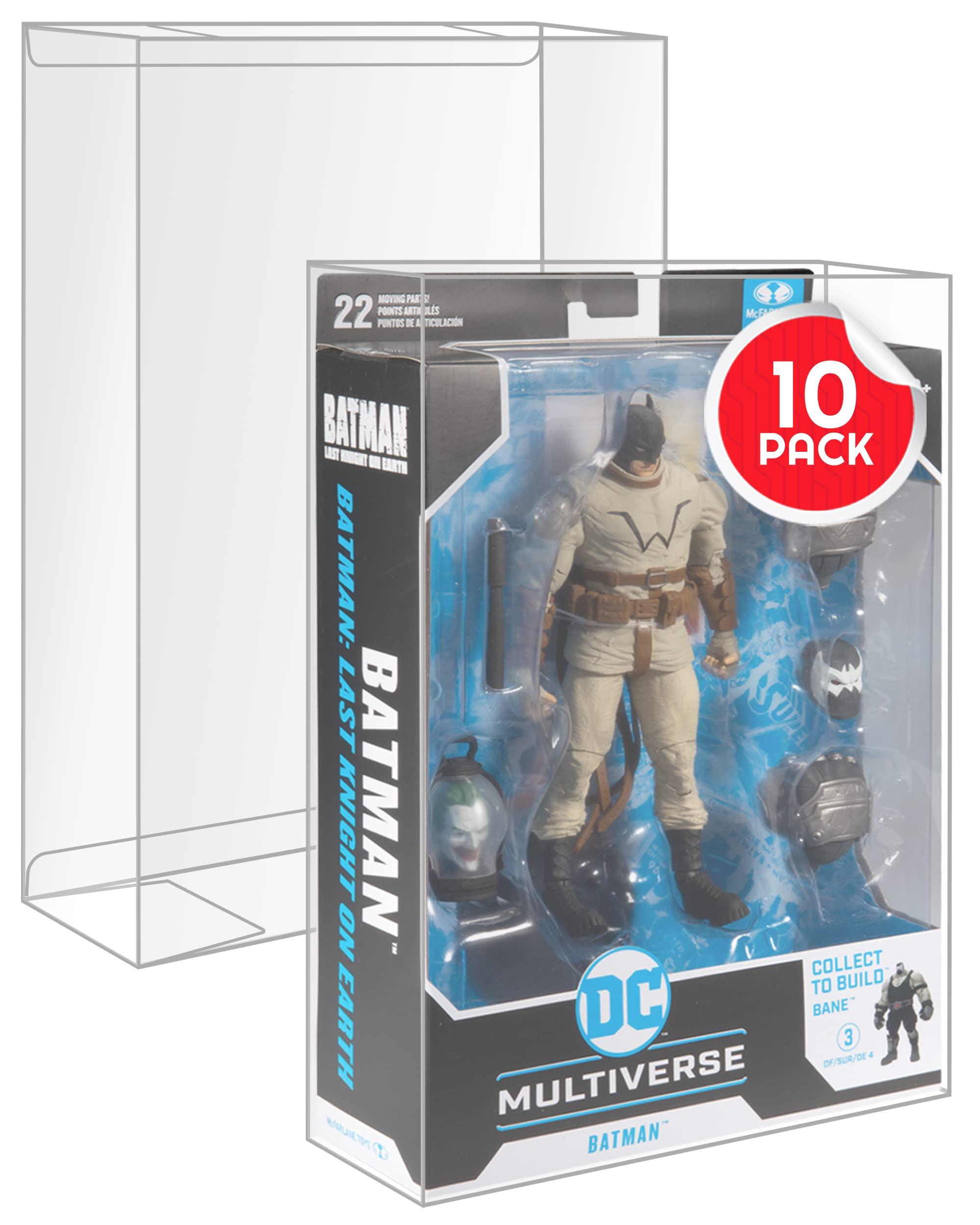 EVORETRO EVORETRO Action Figure Boxed Case Protector for McFarlane DC Multiverse BAF 7-in Figures - 10-Pack 0.40mm Thick Clear PET Plastic Display, Achive-Grade Storage. Keep Your Collection in Mint Condition