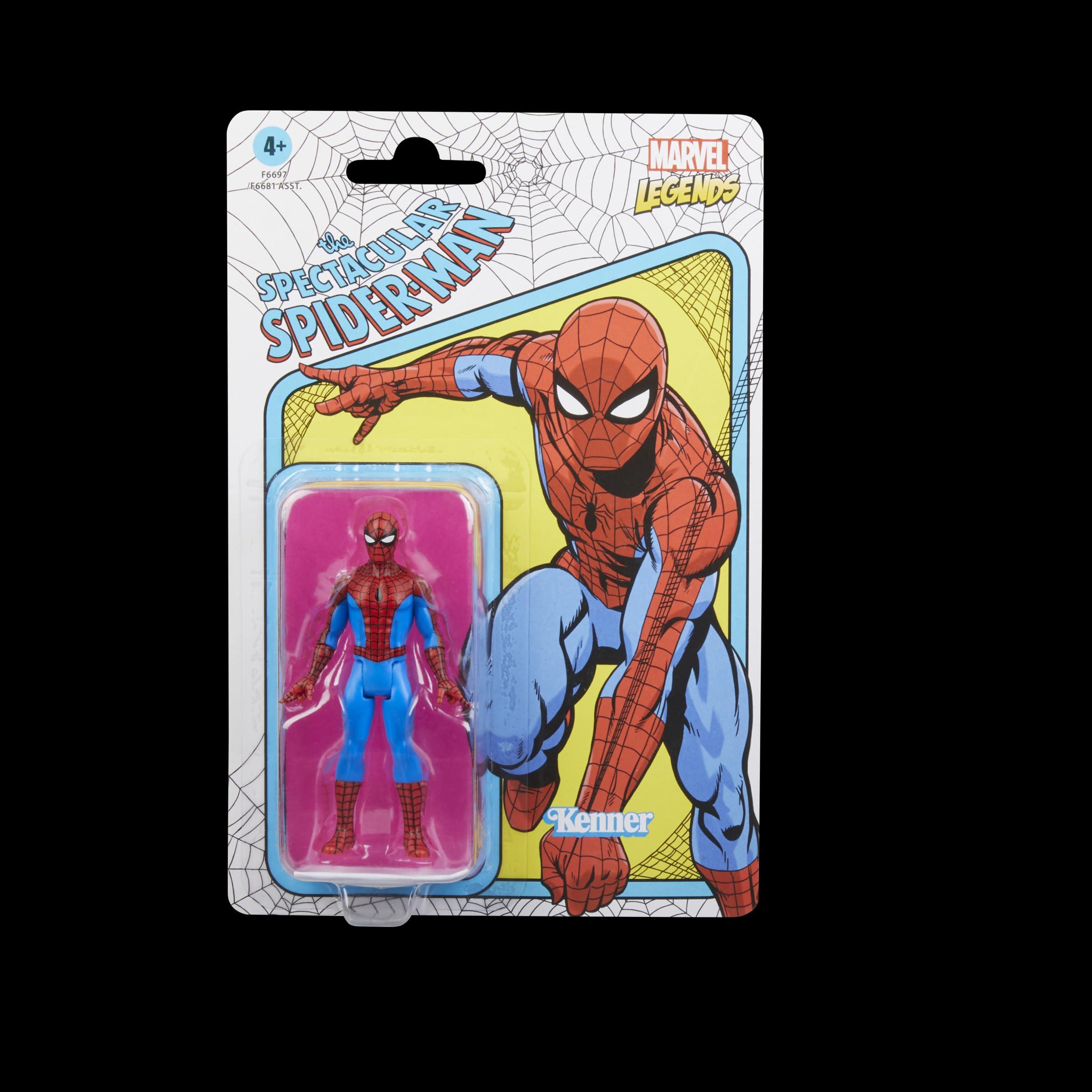 Marvel Marvel Legends Series Retro 375 Collection Spider-Man 3.75-Inch Collectible Action Figures,Toys for Ages 4 and Up