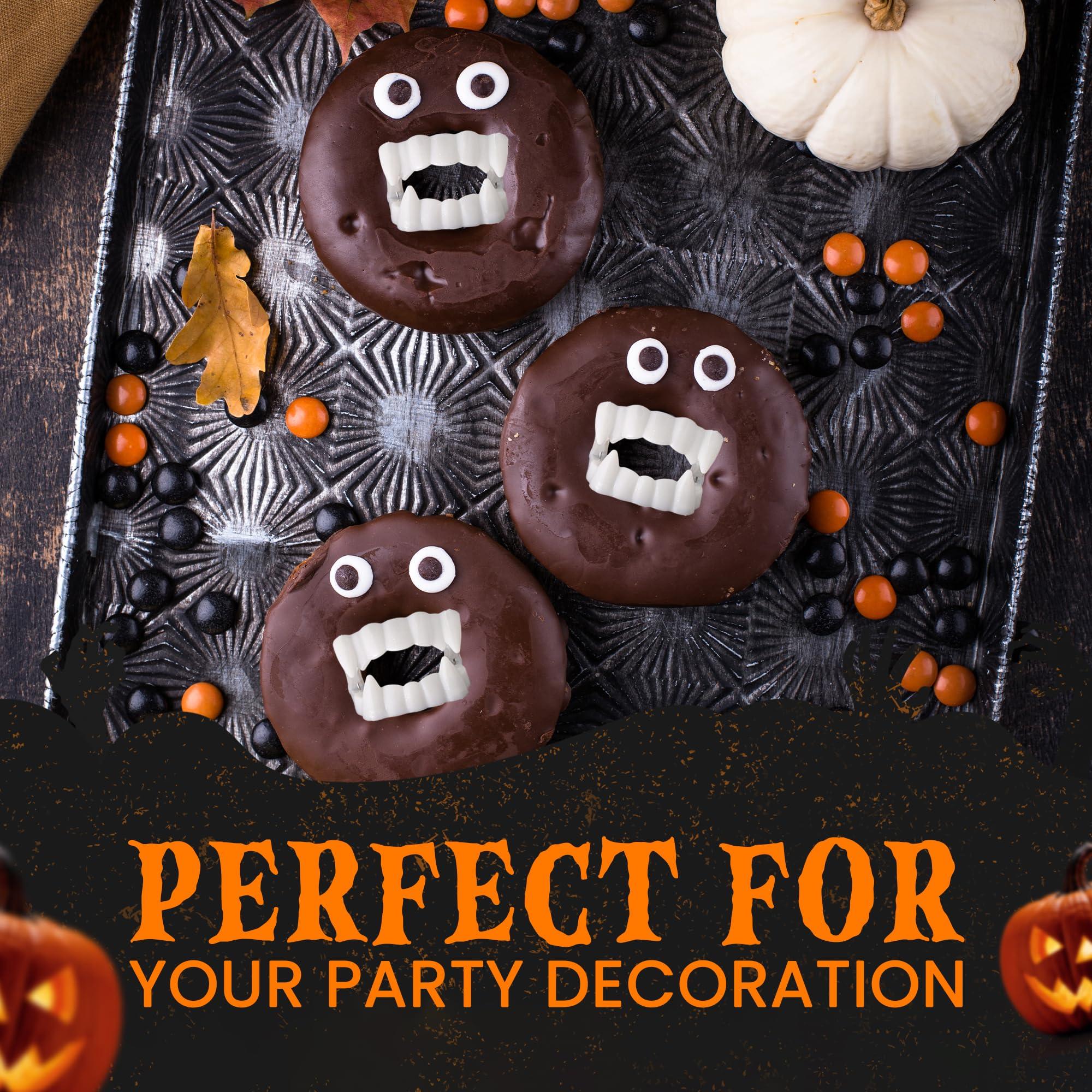 Srenta Srenta 144 Pack Vampire Teeth Kids Size - White Fake Vampire Teeth for Kids, Vampire Fangs for Kids Costume, Dress-Up, Pretend Play, Halloween Teeth for Halloween Party Favors