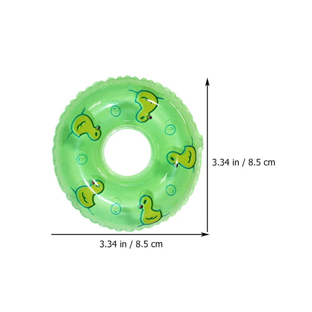 Amosfun Amosfun 10Pcs Duckling Swimming Ring House Decor car Accessories Mini Inflatable Swim Rings Mini Rubber Ducks Small Rubber Ducks Tiny Swim Ring Mini Swim Ring Ornaments Swim Ring Plaything