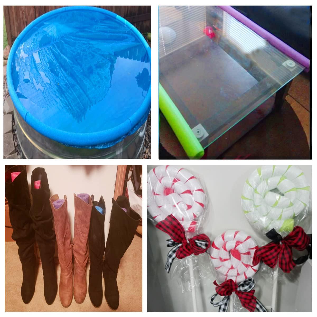 DQFAQYY Pool Noodle 46 Inch Hollow Foam Swim Noodle for Kids Adults Swimming Floating DIY Craft (White Two Pack)