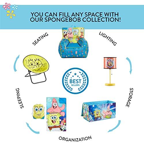 Idea Nuova Nickelodeon Spongebob Squarepants Sling Bag and Cozy Lightweight Sleeping Bag, 46” L x 26” W, Ages 3+