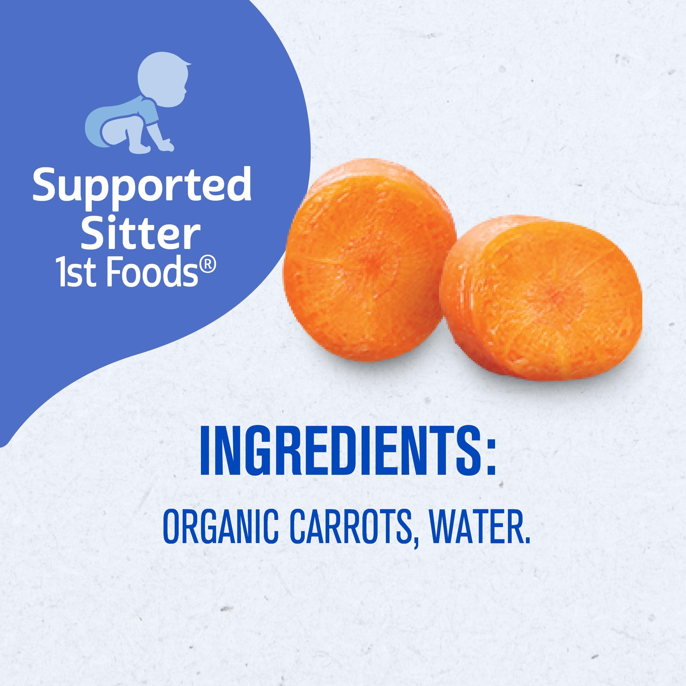 Gerber Gerber 1st Foods Organic for Baby Baby Food, Carrot, 4 oz Jar (10 Pack)