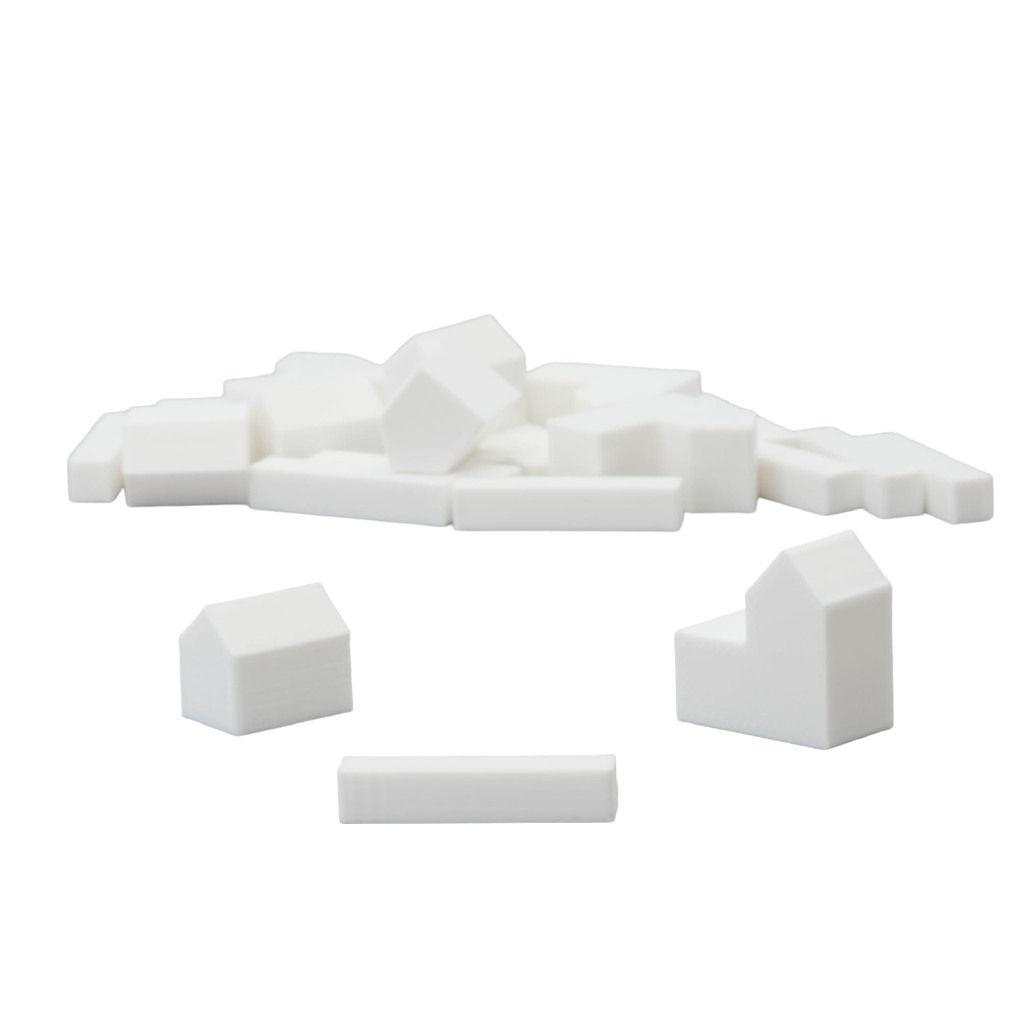 BKPrint3D BKPrint3D Replacement Pieces for Catan Board Game | Settlers Pieces | 82 Colors | Base Set | (01_White)