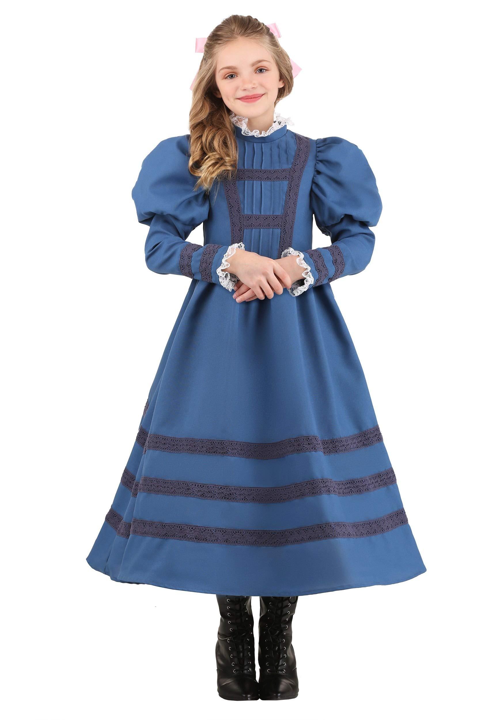 Fun Costumes Fun Costumes Girl\'s Helen Keller Halloween Costume, Blue Helen Keller Dress, Historical Figure Dress Up Outfit Large