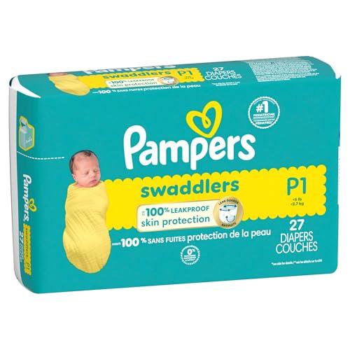 Pampers Pampers Baby Diapers - Swaddlers - Size P1, 27 Count, Ultra Absorbent Disposable Preemie Diaper