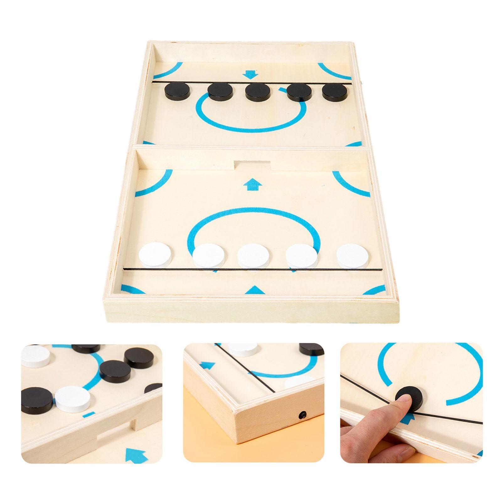 kowaku Table Football Game Wooden Hockey Board Game Outdoor Fast Pace Game for Birthday, Friends Parties