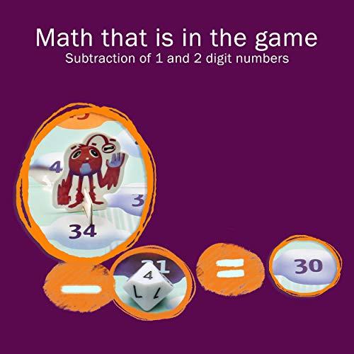 Logic Roots Logic Roots Cloud Hoppers Addition and Subtraction Game - Fun Math Board Game for 6 - 8 Year Olds, Easy to Play Educational Game for Kids at Home, Perfect STEM Toy Gift for Girls & Boys, Grade 1 & Up