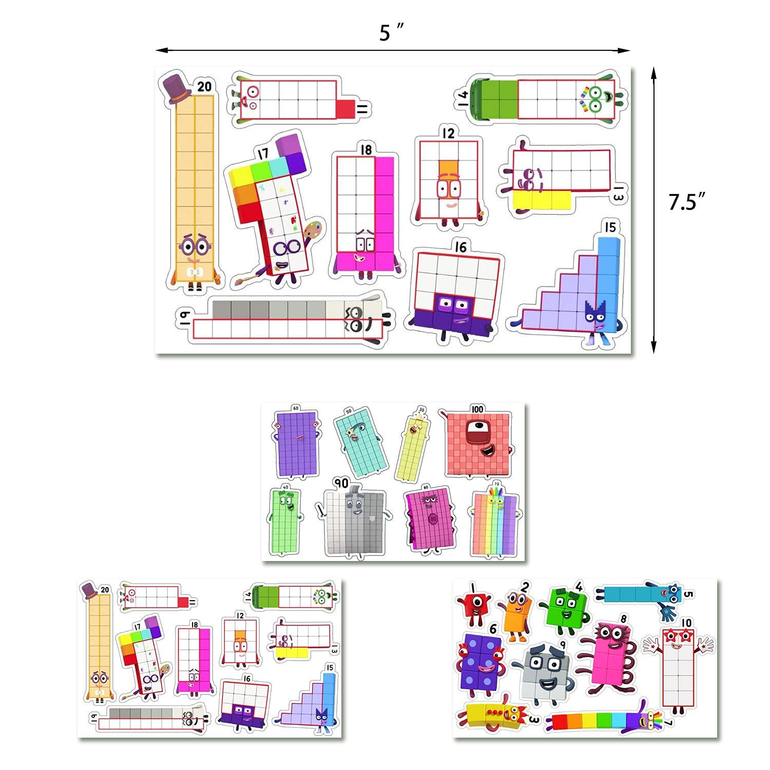 YAYJOY YAYJOY Numberblocks Party Decorations Numberblocks Stickers,Cake Toppers,Balloons,Party Banner,Home Decoration for Kid\'s Birthday Party