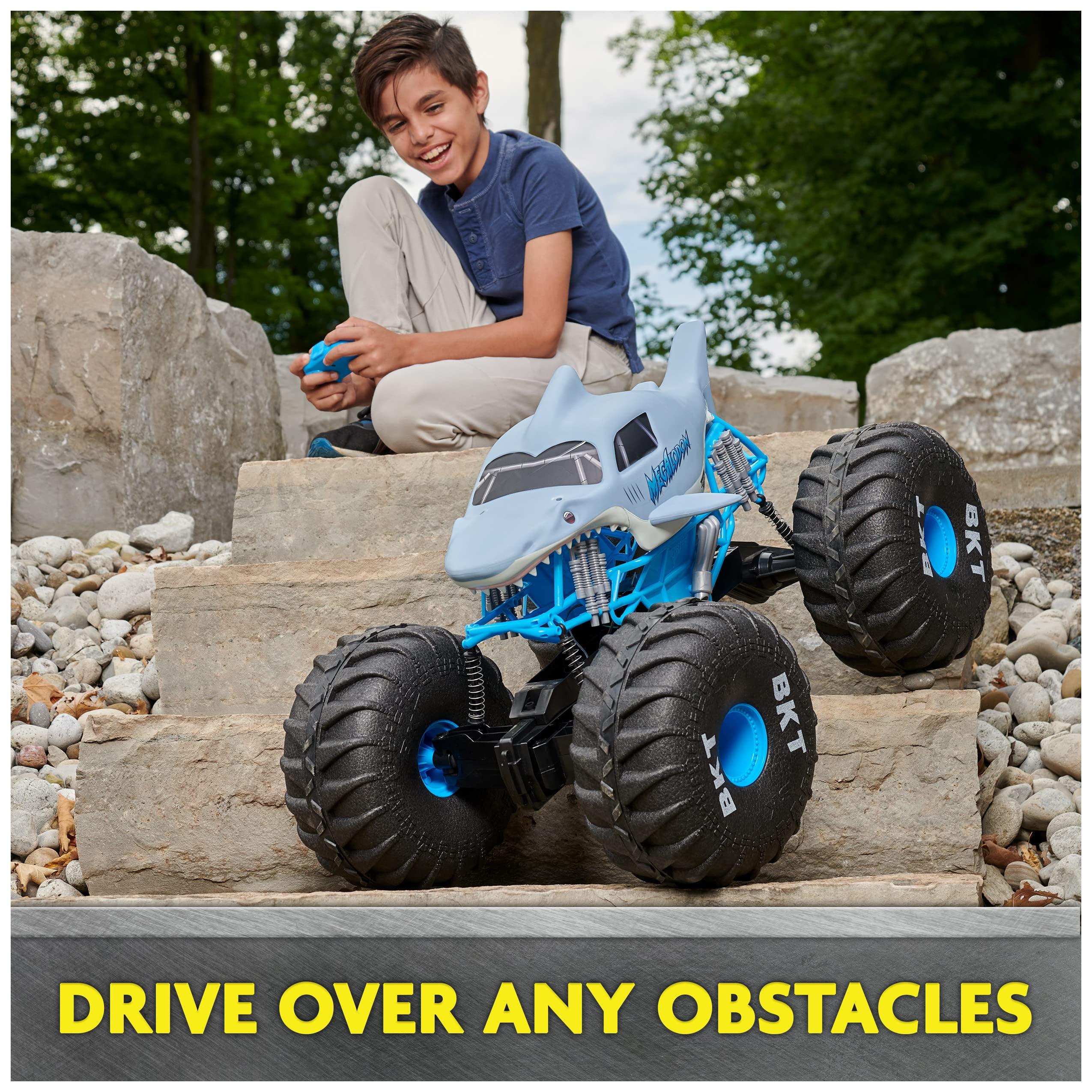 Monster Jam Monster Jam, Official Mega Megalodon All-Terrain Remote Control Monster Truck for Boys and Girls, 1:6 Scale, Kids Toys for Ages 4-6+