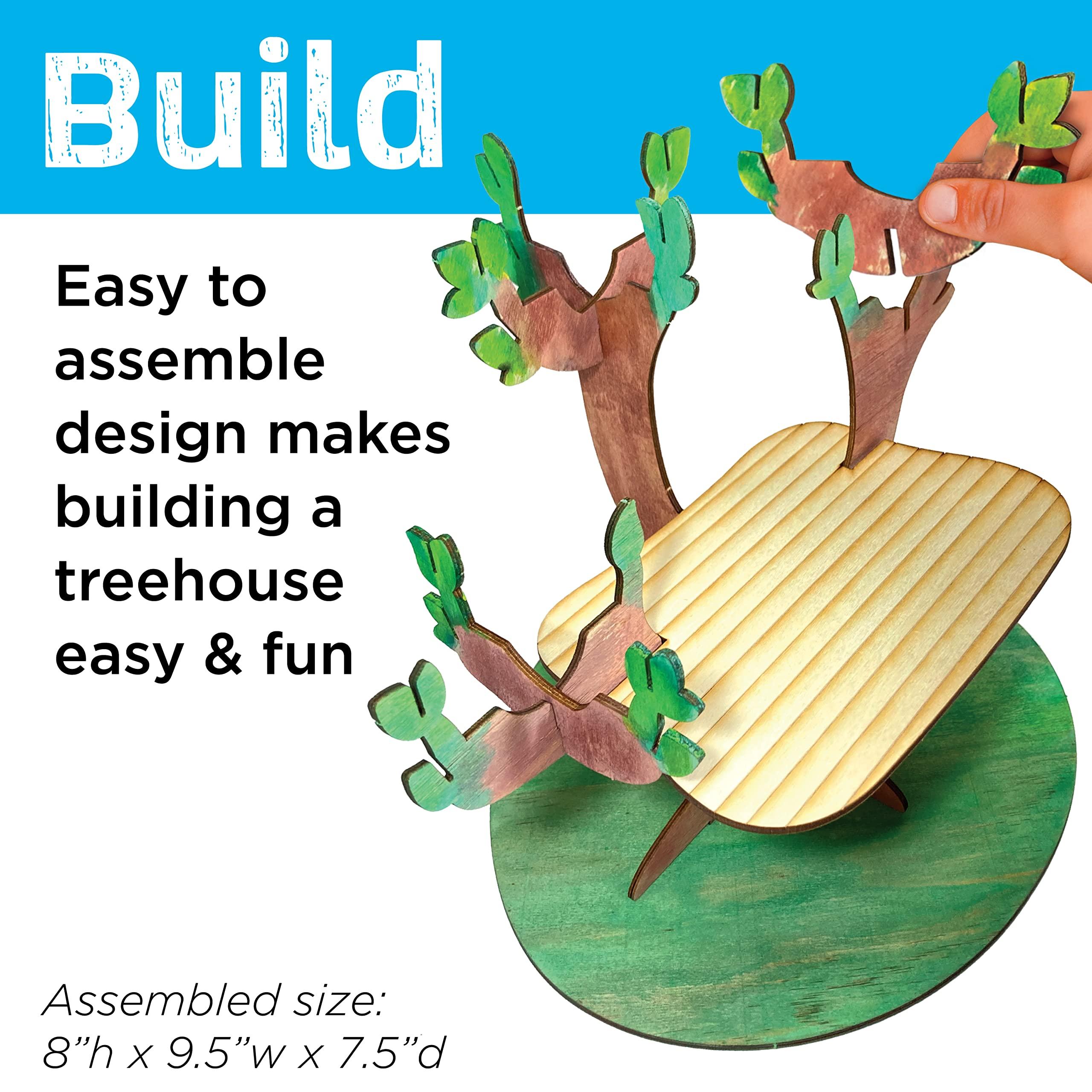 Creativity for Kids Creativity for Kids Build and Grow Tree House Craft Kit - Treehouse Playset Toy for Boys and Girls, Classic Toys for Kids