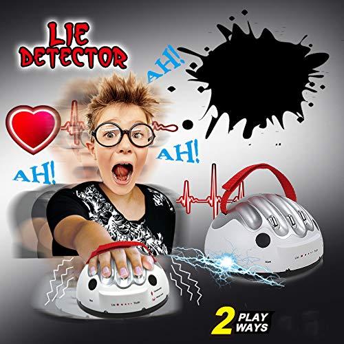 JULAN JULAN Upgrade Micro Electric Shocking Lie Detector, Tricky Novelty Game Interesting Polygraph Test Truth Or Dare Game for Party Analyzer Consoles Gifts