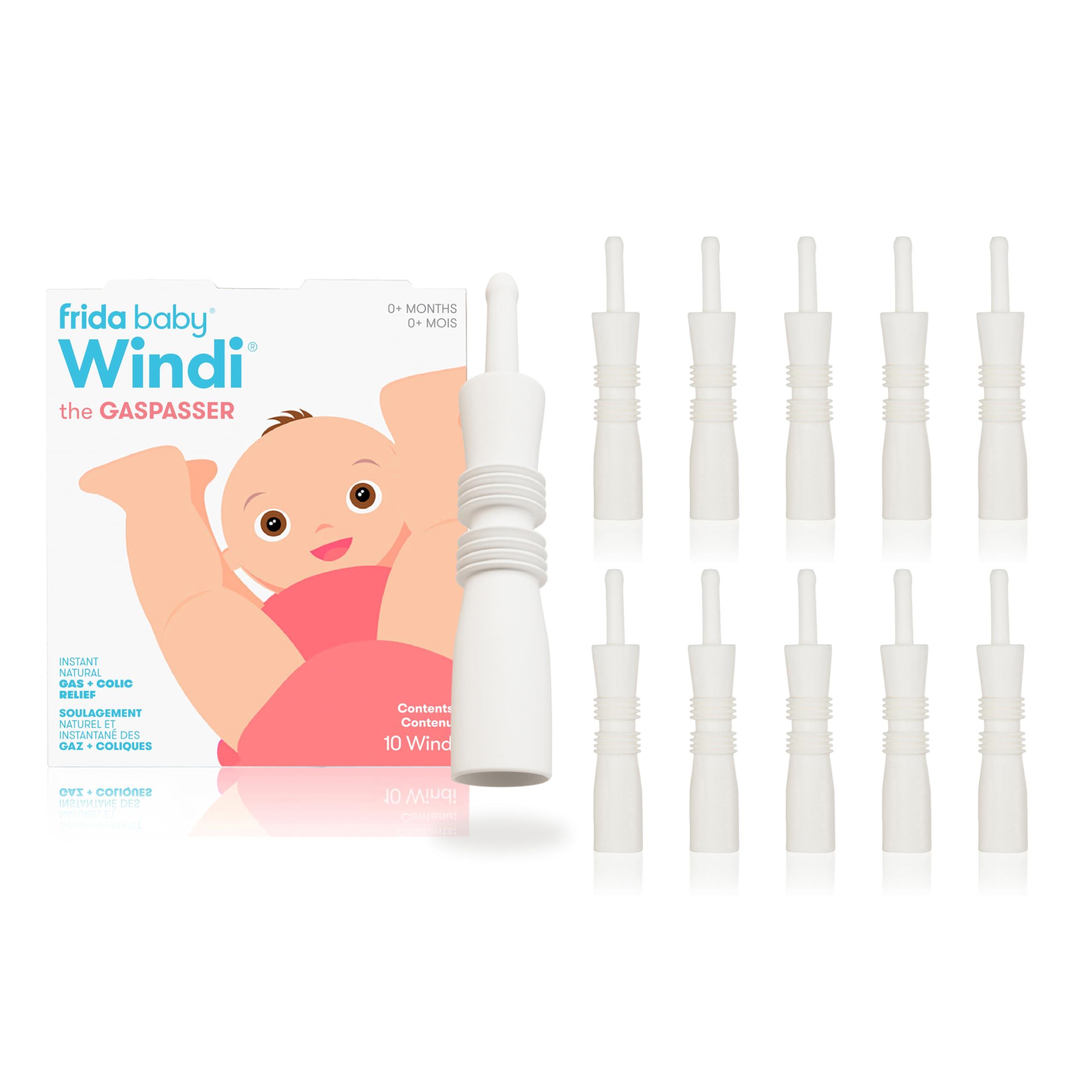 Frida Baby Frida Baby Windi Gas Passer | Baby Gas Relief and Colic Baby Relief, Baby Constipation Relief | 10 Count (Pack of 2)