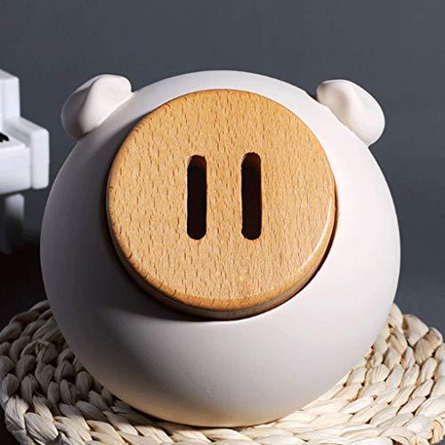 hehe Piggy Bank, Coin Bank, Coin Counter for Kids,for Decoration Or As Gift On Christmas, Pink/Beige-Beige||L