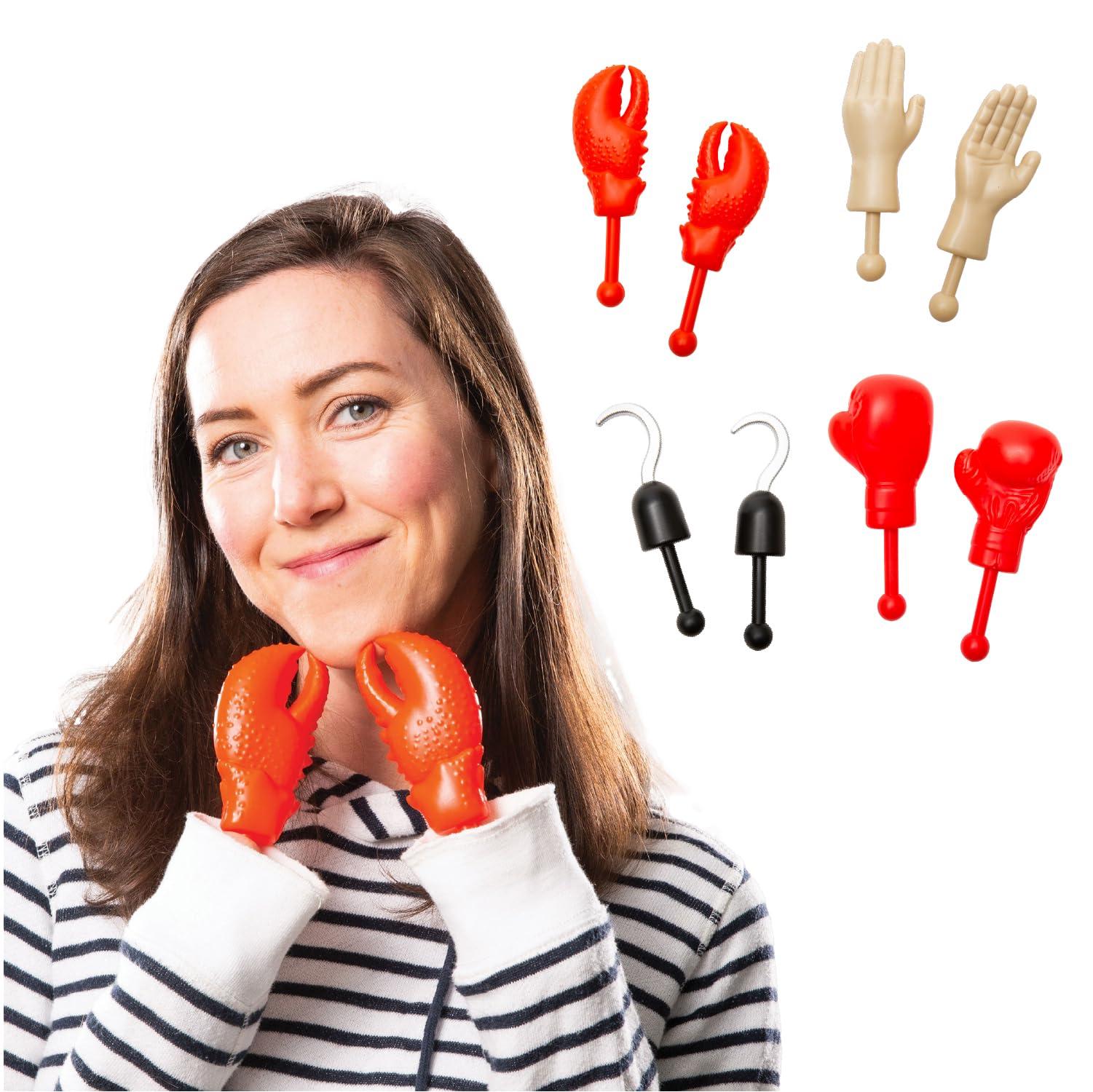 BigMouth Inc BigMouth Inc Tiny Hands Gag Gifts Baby Hands on a Stick - Fake Small Hands for Costumes and Pranks - Funny Stick Puppets - Party Assortment Set of 4