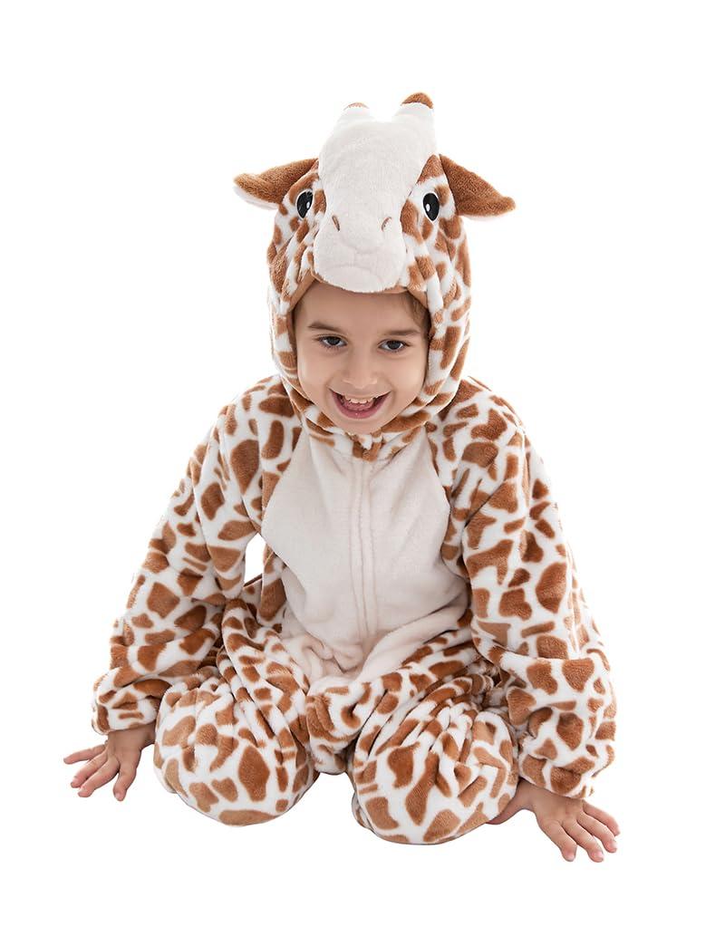 HSCTEK HSCTEK Newborn Giraffe Costume, Baby Giraffe Cosplay Infant Boys Girls, Toddler Halloween Onesie Suit Kids 3-6 Months