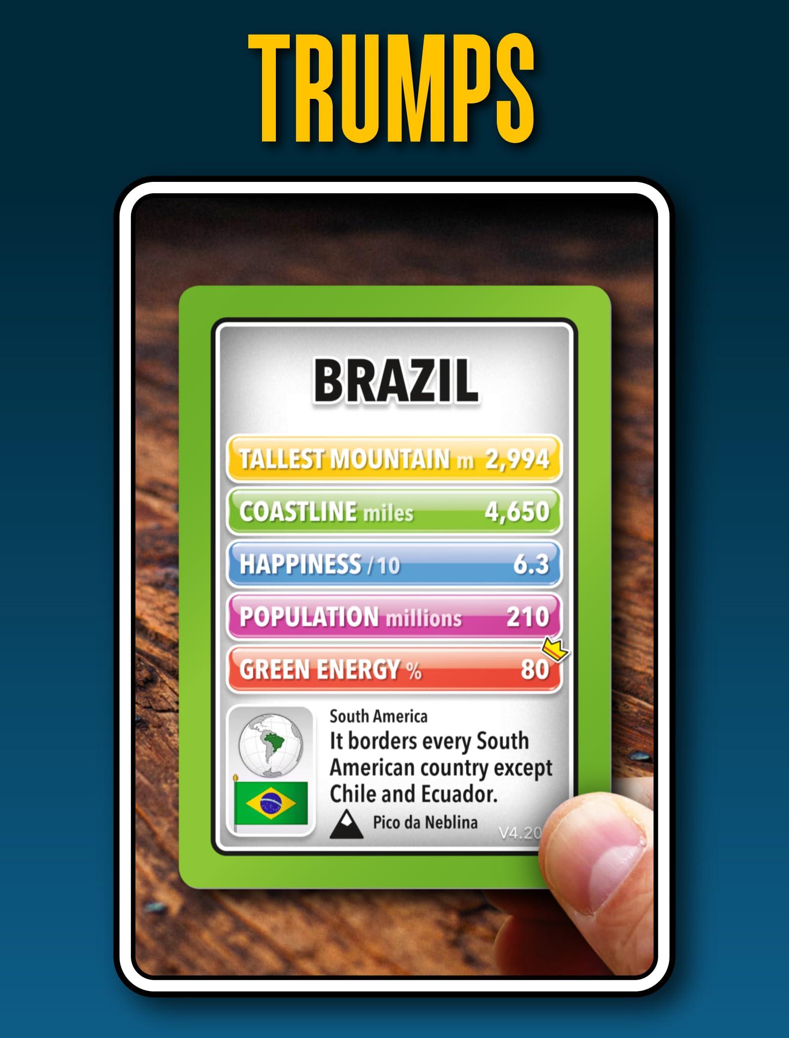 100 PICS Smart Cards Countries, 7-Games-in-1 (Trumps, Pairs, Guess Who, Happy Families, Rummy, and More)